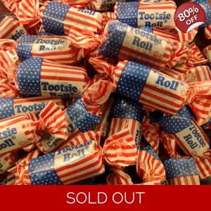 Tootsie Roll USA Flag Midgees - American Chewy Chocolate Candy Rolls